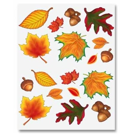 Beistle - 94001 - Fall Leaf Stickers- Pack Of 12